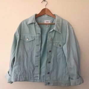 Teal denim jacket